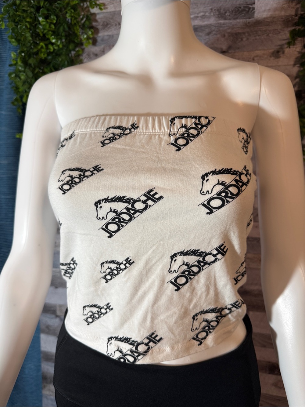 NWT! Jordache White Logo Tube Top - Strapless Women’s Top